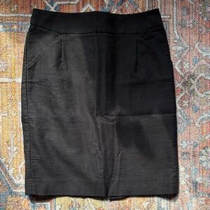 J. Crew Classic Black Pencil Skirt